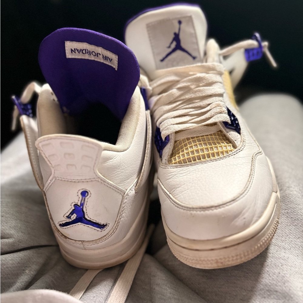 Air Jordan White and Purple Metallics